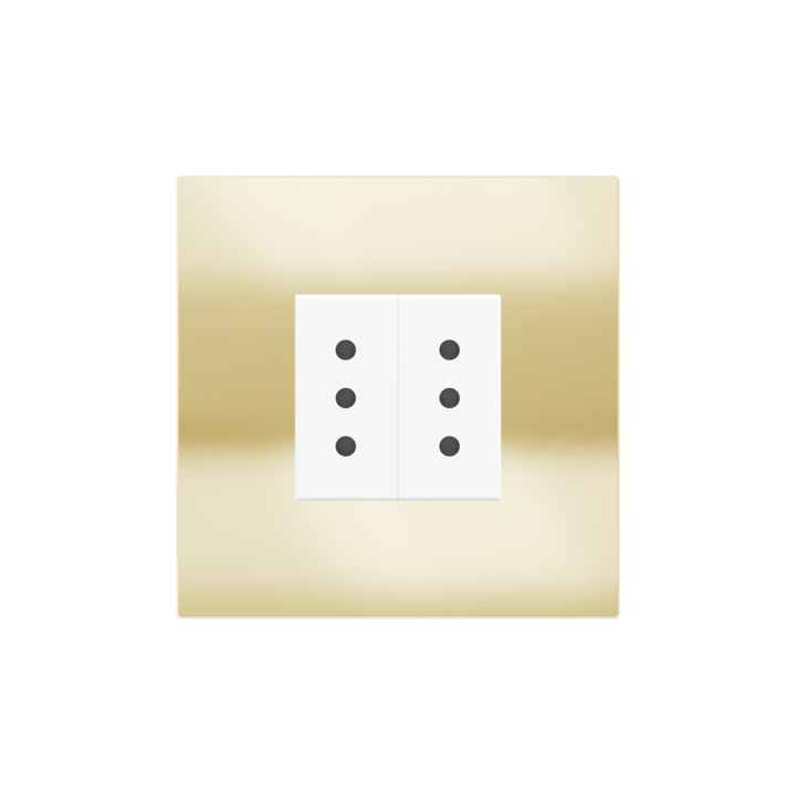 Ekinex plāksne 20venti 98x98 mm Champagne metāls EK-SQP-CHA