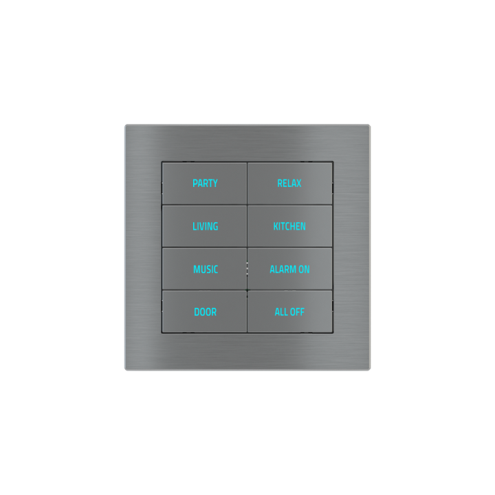 Ekinex накладка 20venti 87x87 mm титан металл EK-DQS-GBS