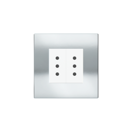Ekinex plāksne 20venti 87x87 mm hroms metāls EK-DQP-CRO