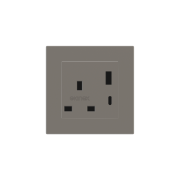 Ekinex kontaktligzda 55x55 mm pelēks Fenix NTM EK-PSC-UK-USB-FGL