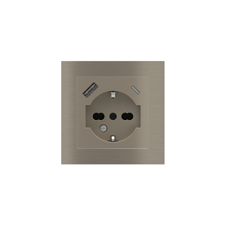 Ekinex plāksne Form/Flank/NF 80x80 mm niķelis metāls EK-PQG-GBR