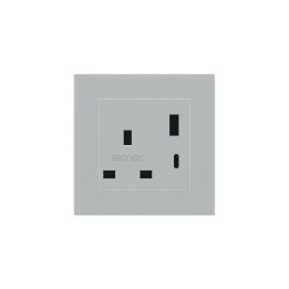 Ekinex kontaktligzda 55x55 mm pelēks Fenix NTM EK-PSC-UK-USB-FGE