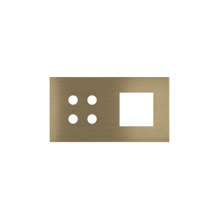Ekinex plāksne Proxima 45x45 mm misiņš metāls EK-P2A-4P-GBO
