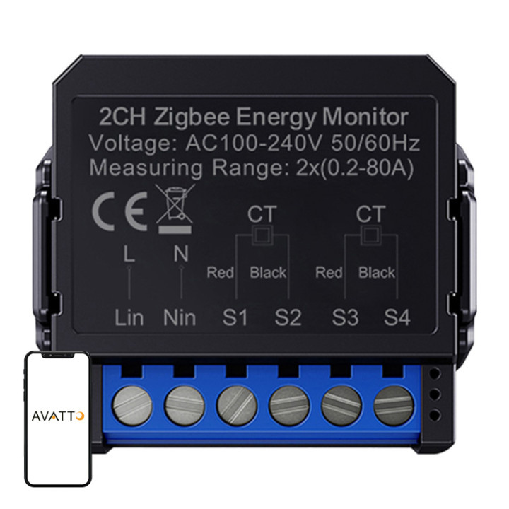Интеллектуальный двойной источник энергии Avatto ZigBee ZWPM16-2
