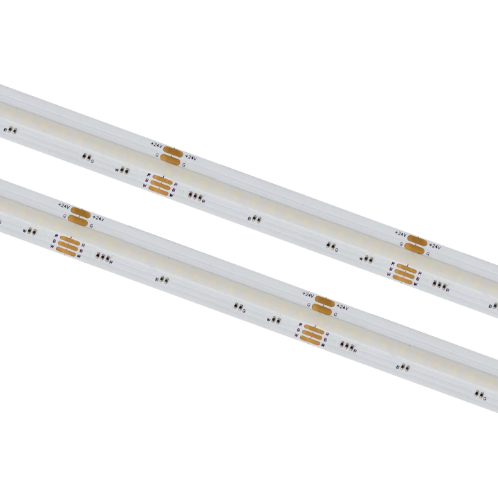 Светодиодная лента COB 24В 16Вт RGB + 4000К IP66 690лм 12.3мм