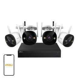 IMOU CCTV Kit-Lite 4x Bullet 2 Cameras + 4-Channel NVR with 1TB HDD, Wi-Fi, 1080p