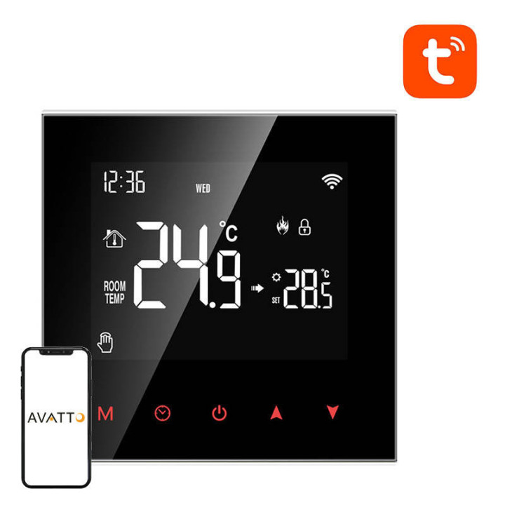 Интеллектуальный термостат Avatto WT100 podgrzewacz wody 3A WiFi TUYA