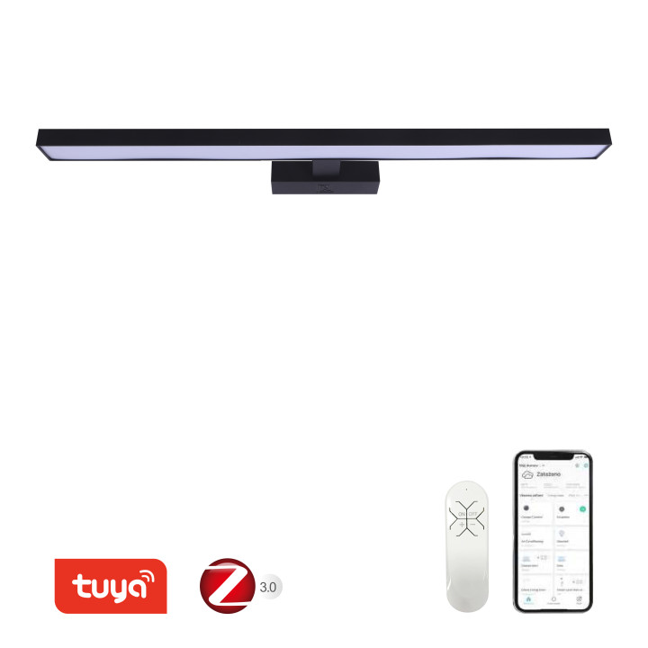 Immax NEO PINNA Smart sienas stiprinājums 80cm 34W 2378lm melns Zigbee 3.0