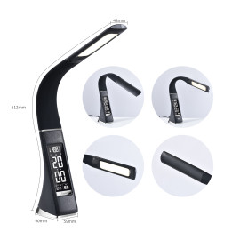 Feihe LEATHER BLACK viedā LED galda lampa 7W regulējama IP20 balta plastmasa