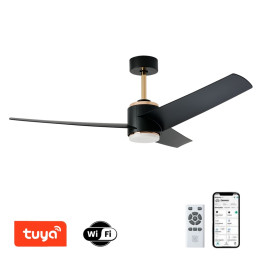Immax NEO LITE BEAUTY Smart LED griestu lampa ar ventilatoru Tuya WiFi melnā/rozā zelta krāsā