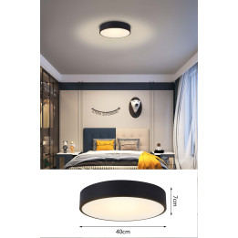 Immax NEO RONDATE SLIM Smart griestu lampa 40 x 7cm 28W melns Zigbee 3.0