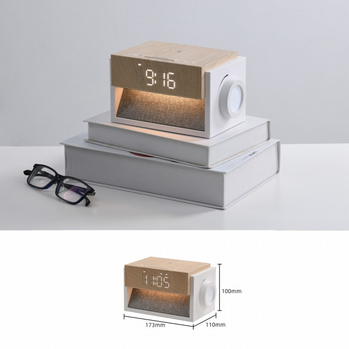 IMMAX DECENT LED modinātājs ar bezvadu uzlādi un balto troksni