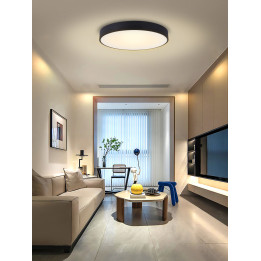 Immax NEO RONDATE SLIM Smart griestu lampa 80 x 7cm 65W melns Zigbee 3.0