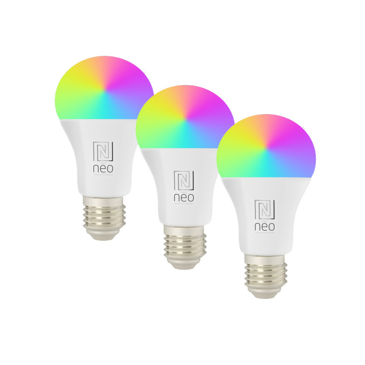 Immax NEO LITE Smart spuldze LED E27 11W RGB + CCT krāsa un balta, aptumšojama, Zigbee 3.0