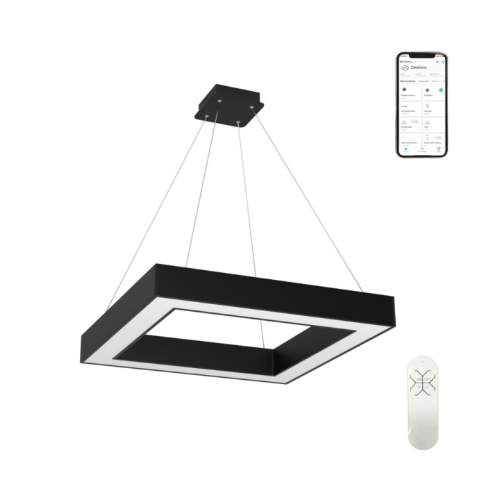 Immax NEO CANTO Smart piekarams gaismeklis 80x80cm 60W melns Zigbee 3.0