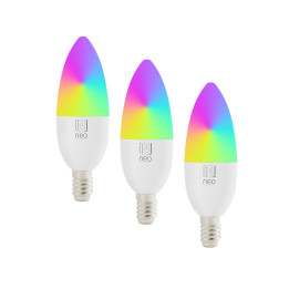Immax NEO LITE komplekts 3xSmart LED spuldze E14 4.8W RGB+CCT, aptumšojams, Zigbee