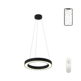 Immax NEO PASTEL Smart piekaramā lampa 60cm 52W melna Zigbee 3.0