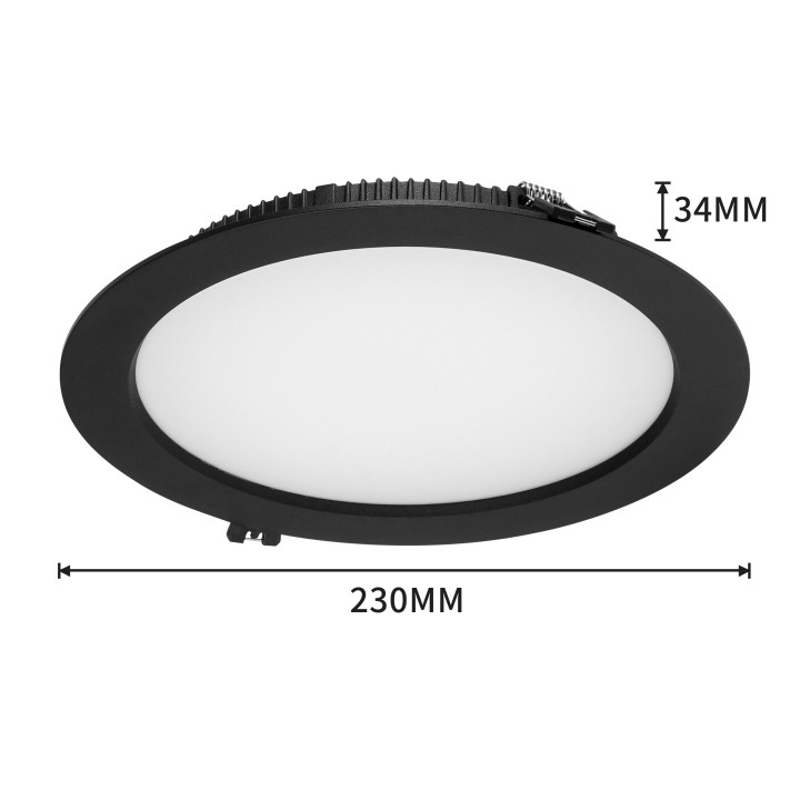 Immax NEO DOWN griestu gaismeklis melns 23cm 36W WIFI BEACON CCT aptumšojams