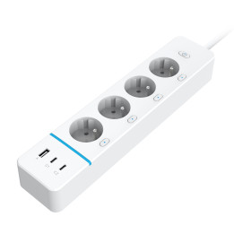 Viedā strāvas sloksne Immax NEO LITE 4AC+1xUSB +2xUSB C, Barošanas padeve, E tips, WiFi