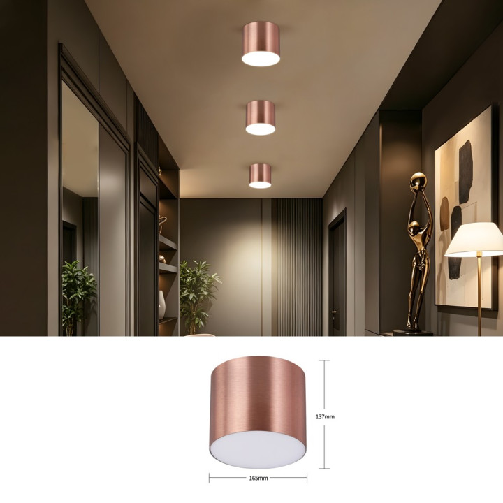 Immax NEO LITE RONDATES Smart Ceiling Light Copper 16,5cm 2592lm Tuya WiFi ar BEACON atbalstu
