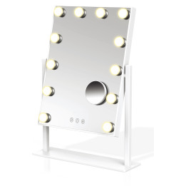 LED galda kosmētikas spogulis Immax MUST HAVE ar palielināmo spoguli 12W, CCT