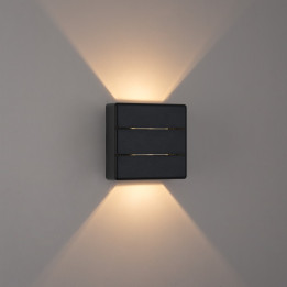Āra LED Immax LUXLINE, sienas apgaismojums, MELNS, 6W, 3000K, 240V, IP54