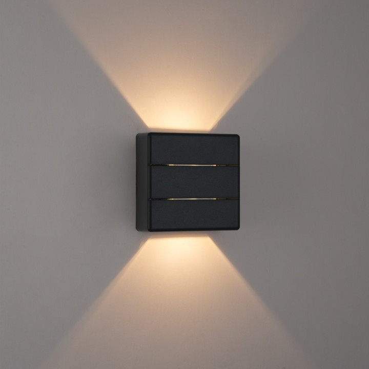 Āra LED Immax LUXLINE, sienas apgaismojums, MELNS, 6W, 3000K, 240V, IP54