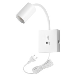 Immax PUNTO-1 USB griesti, pie sienas stiprināms, punktveida gaismeklis GU10 tipa avotam
