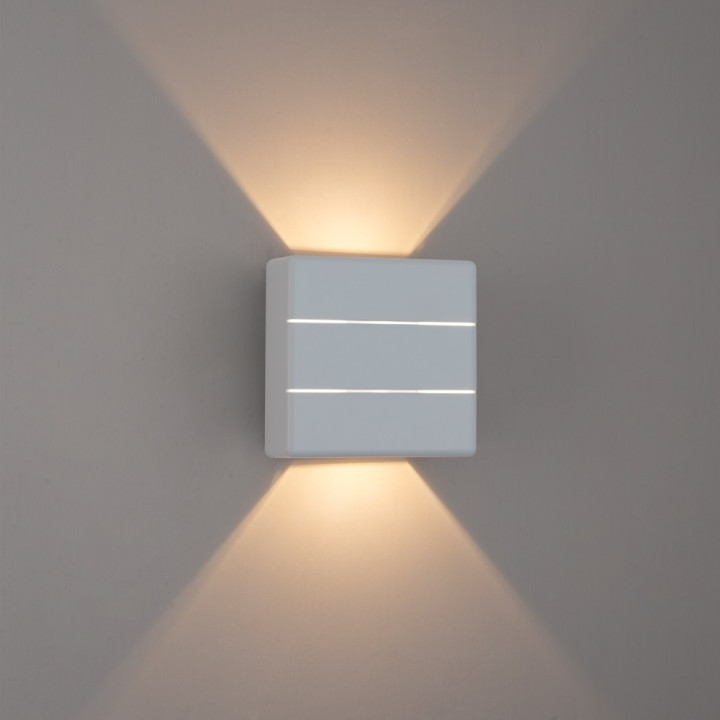 Āra LED Immax LUXLINE, sienas gaisma, BALTS, 6W, 3000K, 240V, IP54