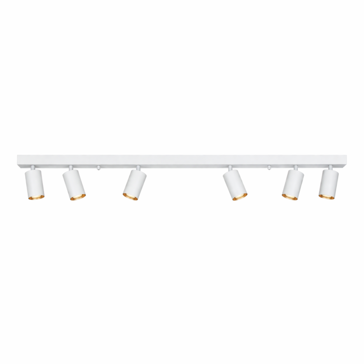 Immax PUNTO-6 griestu sienas lampa lineāra 6 galviņām, GU10, 119cm, balta