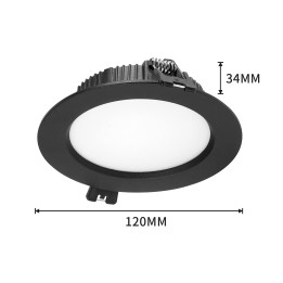 Immax NEO DOWN griestu gaismeklis melns 12cm 12W WIFI BEACON CCT aptumšojams
