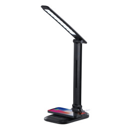 Immax LUMI LED galda lampa ar Qi bezvadu uzlādi, melna