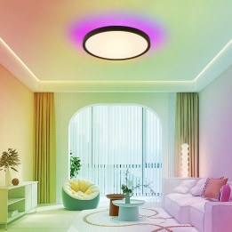 Immax NEO LITE TUDO viedais griestu apgaismojums RGB fona apgaismojums 60cm 65W Tuya WiFi bāka melna