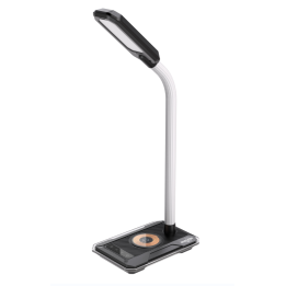 LED galda lampa Immax GAMER RGB, QI uzlāde, USB izeja melna