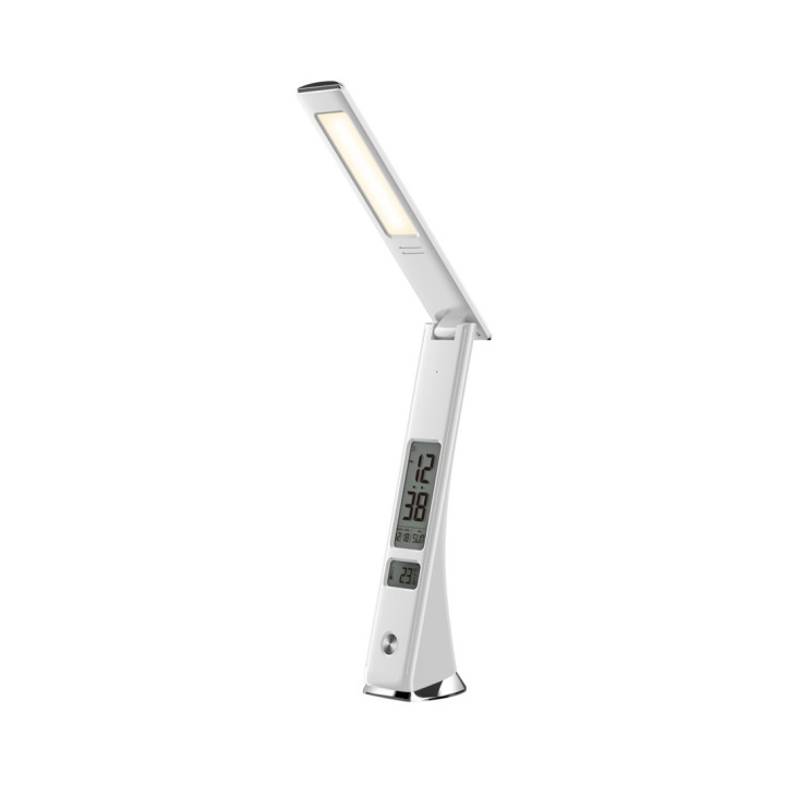 LED galda lampa Immax CUCKOO balta ar iebūvētu akumulatoru