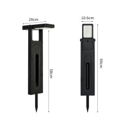 Immax SUN SLANT IP44 āra saules gaismas LED stabiņš, 4000K, melns