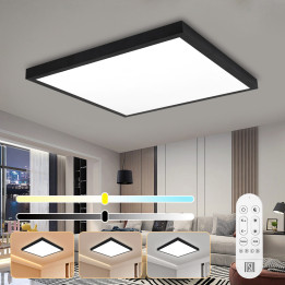 Immax NEO LITE FRAME Smart griestu gaismeklis 60x60cm, IP44, CCT, WiFi, Tuya, BEACON black