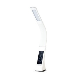 Feihe Immax LEATHER WHITE viedā galda lampa 7W regulējama spilgtuma balta alumīnija