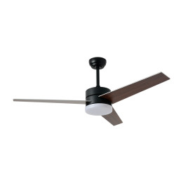 Immax NEO LITE VARIABLE Smart LED griestu lampa ar ventilatoru Tuya WiFi, Tumšs koks/sudrabs