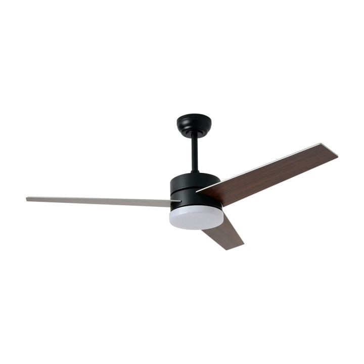 Immax NEO LITE VARIABLE Smart LED griestu lampa ar ventilatoru Tuya WiFi, Tumšs koks/sudrabs
