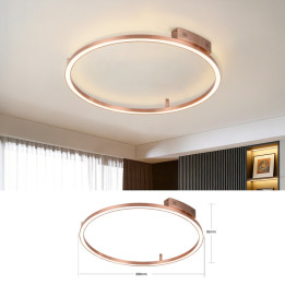 Immax NEO FINO griestu (sienas) gaismeklis 80cm, 55W, 4285lm Tuya Zigbee 3,0 ar pulti. Vara krāsa.