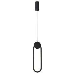 Immax NEO LITE OVALE Smart piekarams gaismeklis melns 40x12cm 22W Tuya WiFi ar BEACON atbalstu