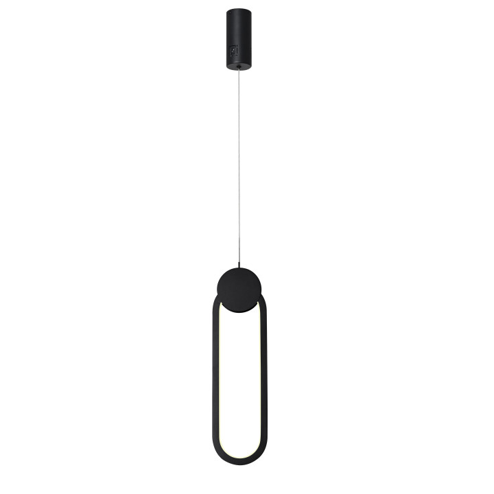 Immax NEO LITE OVALE Smart piekarams gaismeklis melns 40x12cm 22W Tuya WiFi ar BEACON atbalstu
