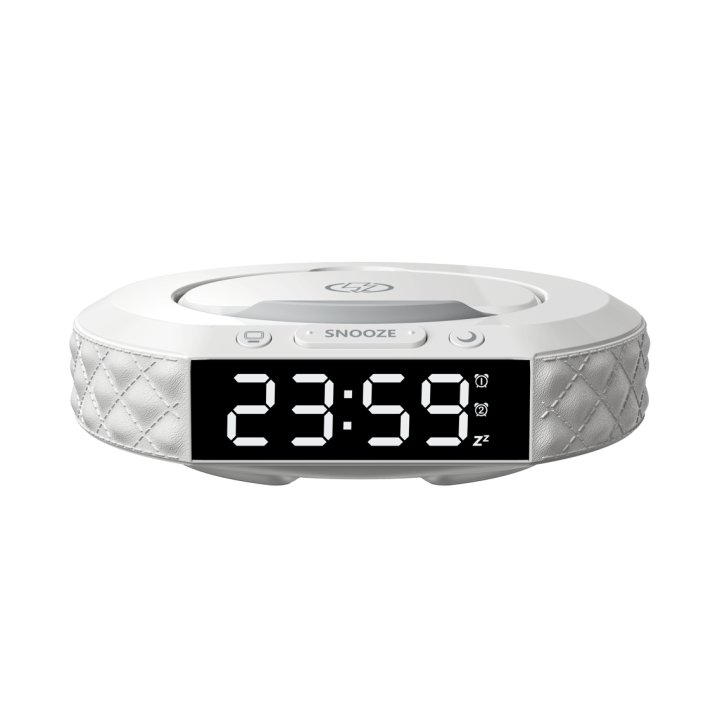 Immax CLOCK daudzfunkciju galda pulkstenis, Qi bezvadu lādētājs 3in1, 5W/10W