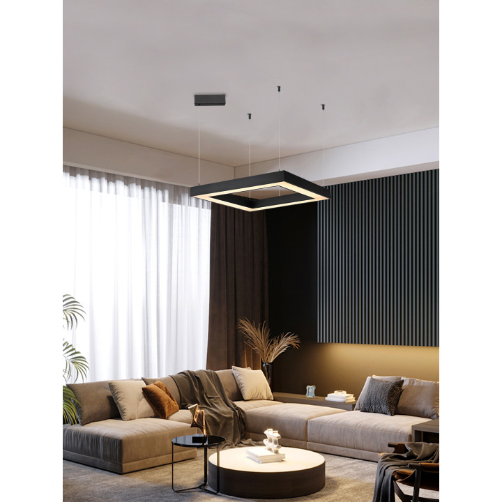 Immax NEO CANTO SLIM Smart piekarams gaismeklis 80x80x7cm 60W melns Zigbee 3.0
