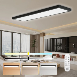Immax NEO LITE FRAME Smart griestu gaismeklis 120x30cm, IP44, CCT, WiFi, Tuya, BEACON black