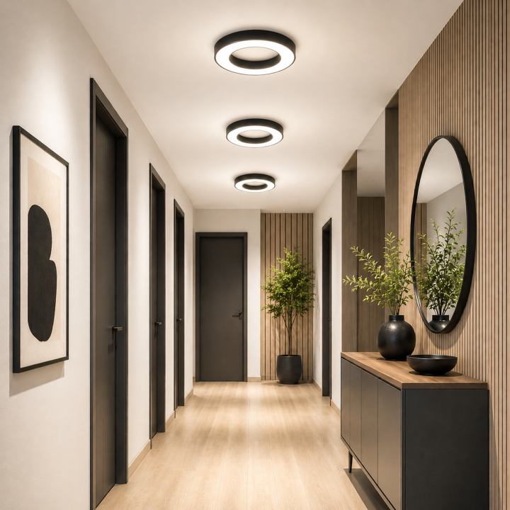 Immax NEO PASTEL SLIM Smart griestu lampa, 60x7cm, 53W, melns Zigbee 3.0