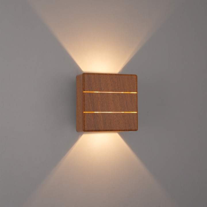 Āra LED Immax LUXLINE, sienas lampa, riekstkoks, 6W, 3000K, 240V, IP54