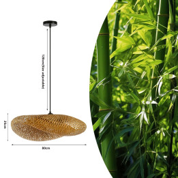 Immax BOHO HILO dizaina piekarams gaismeklis, L80cm. E27, bambuss