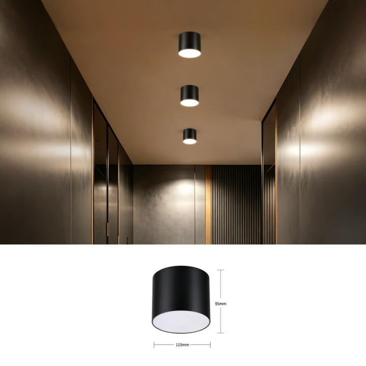 Immax NEO LITE RONDATES Smart Ceiling Light Black 11,5cm 18W 1458lm Tuya WiFi BEACON